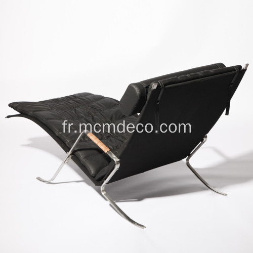 Chaise longue moderne noire